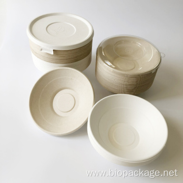 Compostable food packaging bagasse salad bowl